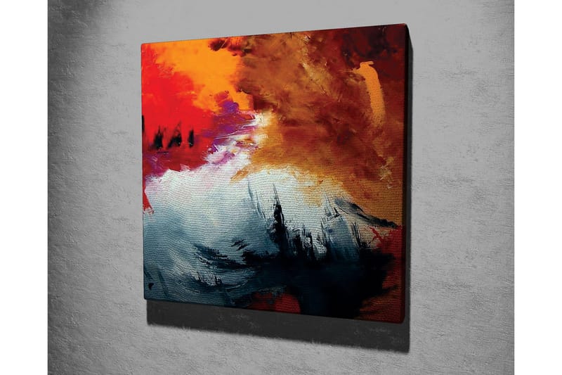 Canvas-taulu - Dynaaminen abstrakti sommitelma vahvoilla väreillä - Punainen / Musta / Oranssi - Sisustustuotteet - Taulu & taide - Canvas-taulu