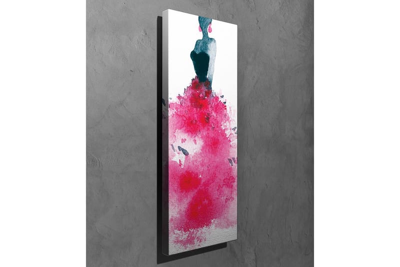 Canvas-taulu - Elegantti nainen värikkäässä mekossa - Tummansininen / Kirsikanpunainen / Vaaleanpunainen - Sisustustuotteet - Taulu & taide - Canvas-taulu
