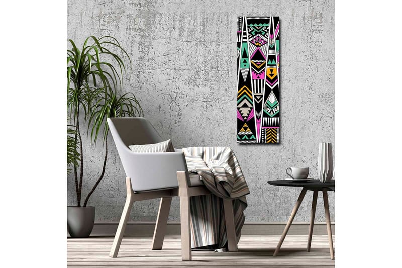 Canvas-taulu - Geometrinen sommitelma värikkäillä kuvioilla - Musta / Turkoosi / Vaaleanpunainen - Sisustustuotteet - Taulu & taide - Canvas-taulu
