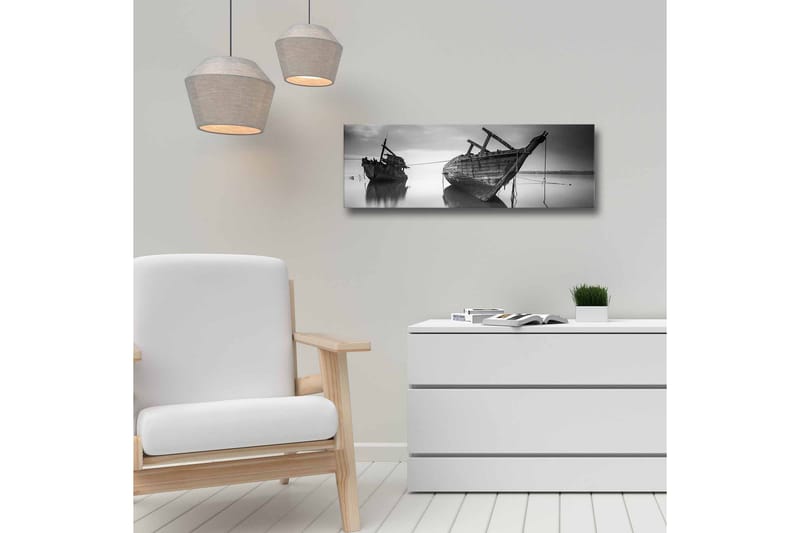 Canvas-taulu - Haaksirikko tyynillä vesillä - Musta / Valkoinen / Harmaa - Sisustustuotteet - Taulu & taide - Canvas-taulu