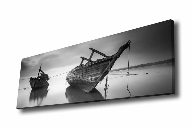 Canvas-taulu - Haaksirikko tyynillä vesillä - Musta / Valkoinen / Harmaa - Sisustustuotteet - Taulu & taide - Canvas-taulu