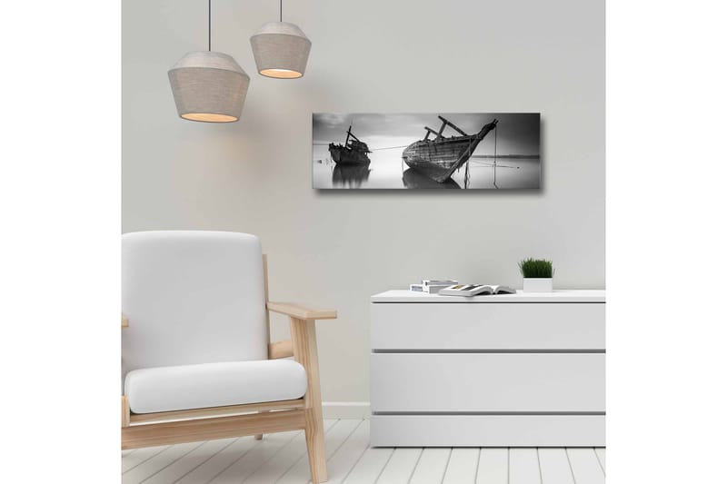 Canvas-taulu - Haaksirikko tyynillä vesillä - Musta / Valkoinen / Harmaa - Sisustustuotteet - Taulu & taide - Canvas-taulu