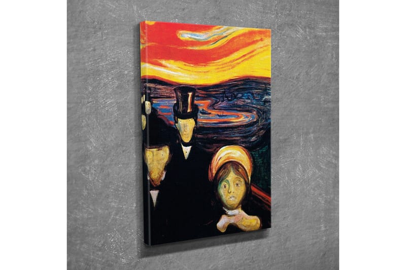 Canvas-taulu - Ihmisten tumma siluetti ja taustalla intensiivisen värinen taivas - Punainen / Musta / Keltainen - Sisustustuotteet - Taulu & taide - Canvas-taulu