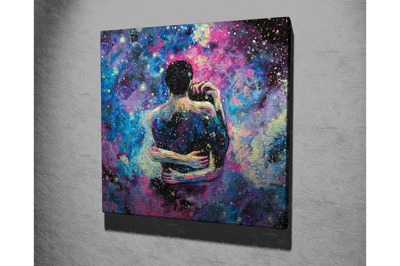 Canvas-taulu - Intiimi pari syleilee toisiaan tähtikirkkaassa galaksissa - Sininen / Violetti / Musta - Sisustustuotteet - Taulu & taide - Canvas-taulu