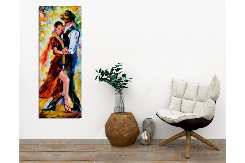 Canvas-taulu - Kahden ihmisen intohimoinen tanssi - Punainen / Sininen / Keltainen - Sisustustuotteet - Taulu & taide - Canvas-taulu