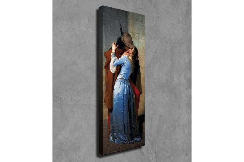 Canvas-taulu - Kahden rakastavaisen intohimoinen kohtaaminen - Sininen / Ruskea / Punainen - Sisustustuotteet - Taulu & taide - Canvas-taulu