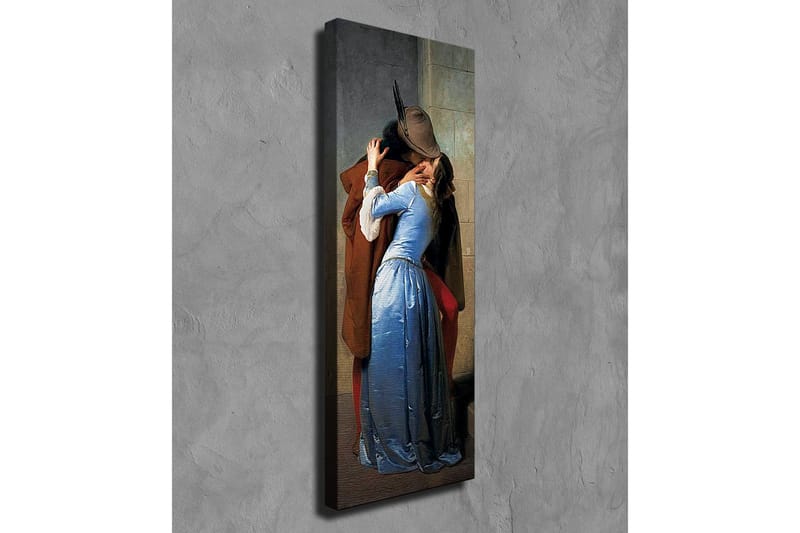 Canvas-taulu - Kahden rakastavaisen intohimoinen kohtaaminen - Sininen / Ruskea / Punainen - Sisustustuotteet - Taulu & taide - Canvas-taulu