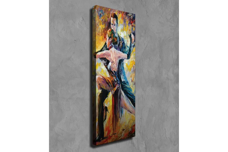 Canvas-taulu - Kahden tanssijan intohimoinen tango - Punainen / Keltainen / Musta - Sisustustuotteet - Taulu & taide - Canvas-taulu