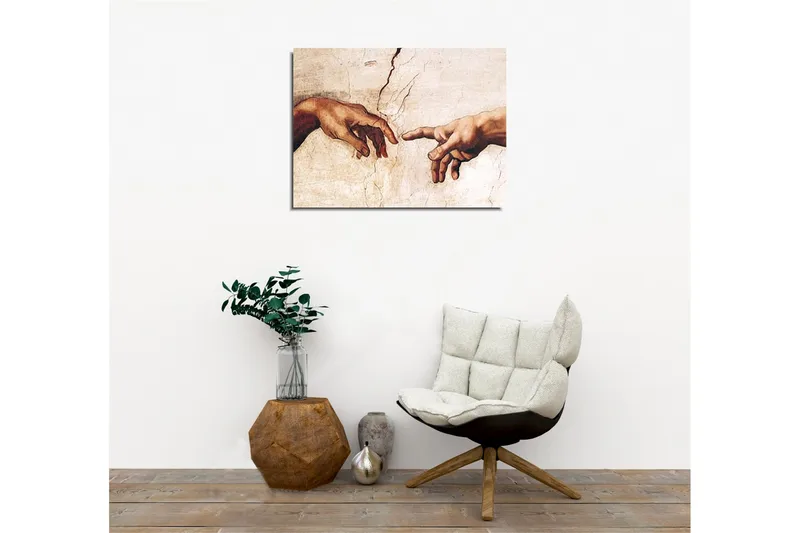 Canvas-taulu - Kaksi kättä ojentaa toisiaan kohti - Ihonväri / Beige / Valkoinen - Sisustustuotteet - Taulu & taide - Canvas-taulu