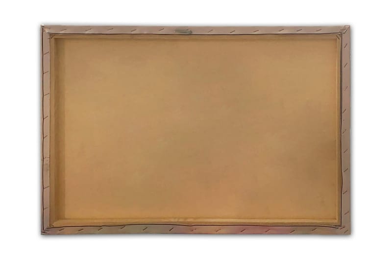 Canvas-taulu - Kaunis järvinäkymä värikkäillä taloilla rannalla ja majesteettisilla vuorilla taustalla - Sininen / Vihreä / Keltainen - Sisustustuotteet - Taulu & taide - Canvas-taulu