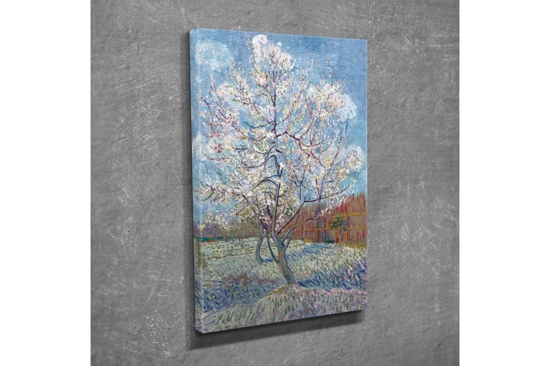 Canvas-taulu - Kukkivia kirsikkapuita kevätmaisemassa - Valkoinen / Vaaleansininen / Vihreä - Sisustustuotteet - Taulu & taide - Canvas-taulu