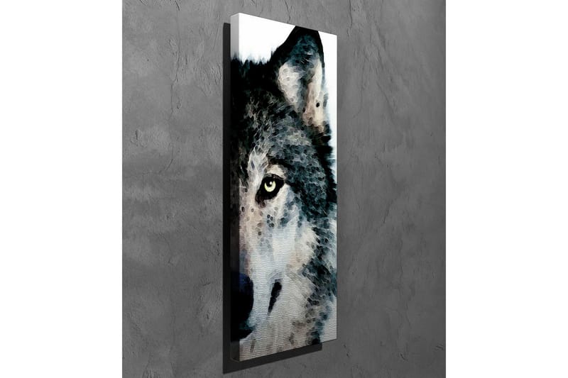 Canvas-taulu - Lähikuva suden naamasta intensiivisine silmineen - Harmaa / Musta / Valkoinen - Sisustustuotteet - Taulu & taide - Canvas-taulu