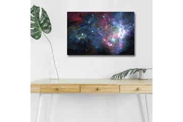 Canvas-taulu LED-valaistuksella - Värikäs galaksi tähdillä ja sumuilla - Sininen / Violetti / Punainen - Sisustustuotteet - Taulu & taide - Canvas-taulu