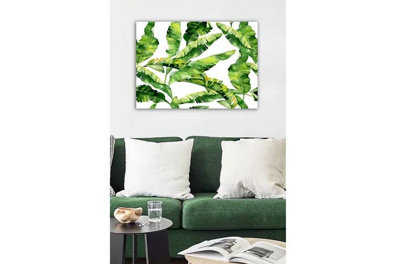 Canvas-taulu - Rehevä lehdistö ja trooppiset kasvit - Tummanvihreä / Vaaleanvihreä / Keltavihreä - Sisustustuotteet - Taulu & taide - Canvas-taulu
