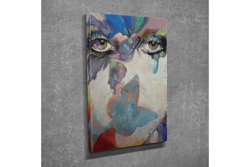 Canvas-taulu - Silmät abstrakteilla värisävyillä ja unelmoivalla taustalla - Vihreä / Sininen / Vaaleanpunainen - Sisustustuotteet - Taulu & taide - Canvas-taulu