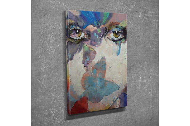 Canvas-taulu - Silmät abstrakteilla värisävyillä ja unelmoivalla taustalla - Vihreä / Sininen / Vaaleanpunainen - Sisustustuotteet - Taulu & taide - Canvas-taulu