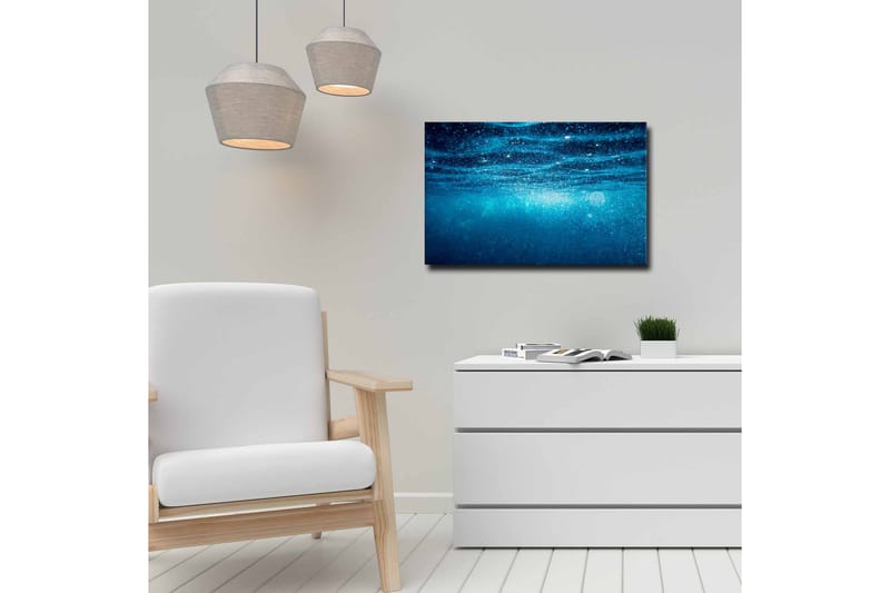 Canvas-taulu - Syvän sininen merivesi valonheijastuksilla - Tummansininen / Turkoosi - Sisustustuotteet - Taulu & taide - Canvas-taulu