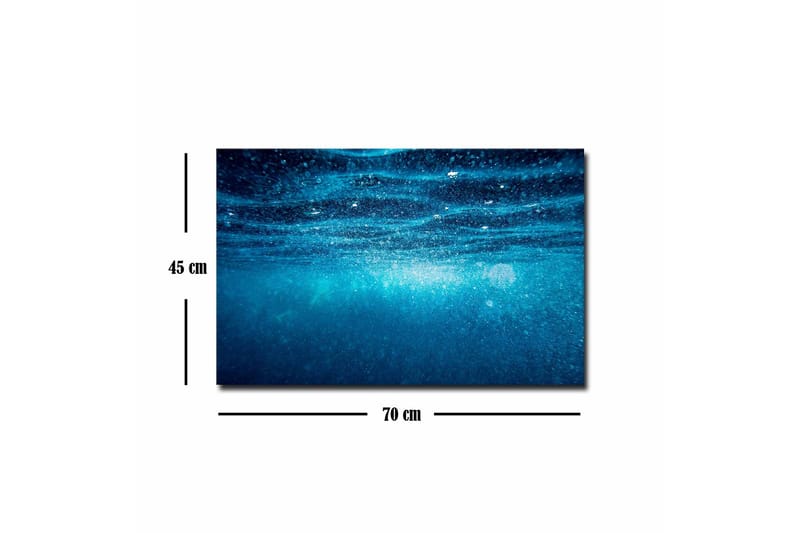 Canvas-taulu - Syvän sininen merivesi valonheijastuksilla - Tummansininen / Turkoosi - Sisustustuotteet - Taulu & taide - Canvas-taulu