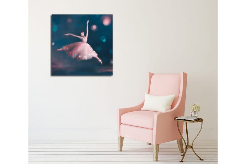 Canvas-taulu - Tanssiva balettitanssija unenomaisessa tunnelmassa - Sininen / Vaaleanpunainen / Valkoinen - Sisustustuotteet - Taulu & taide - Canvas-taulu