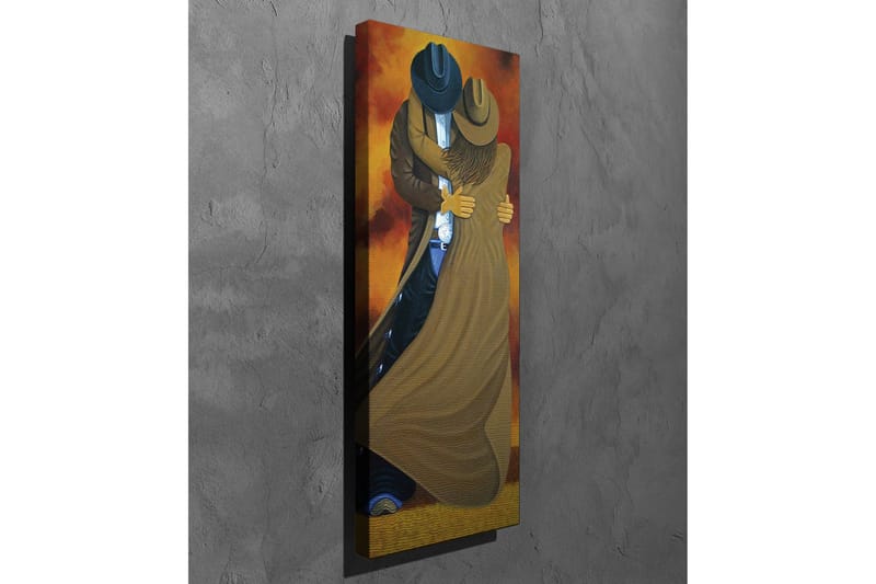 Canvas-taulu - Tanssiva pari cowboy-vaatteissa - Ruskea / Oranssi / Musta - Sisustustuotteet - Taulu & taide - Canvas-taulu