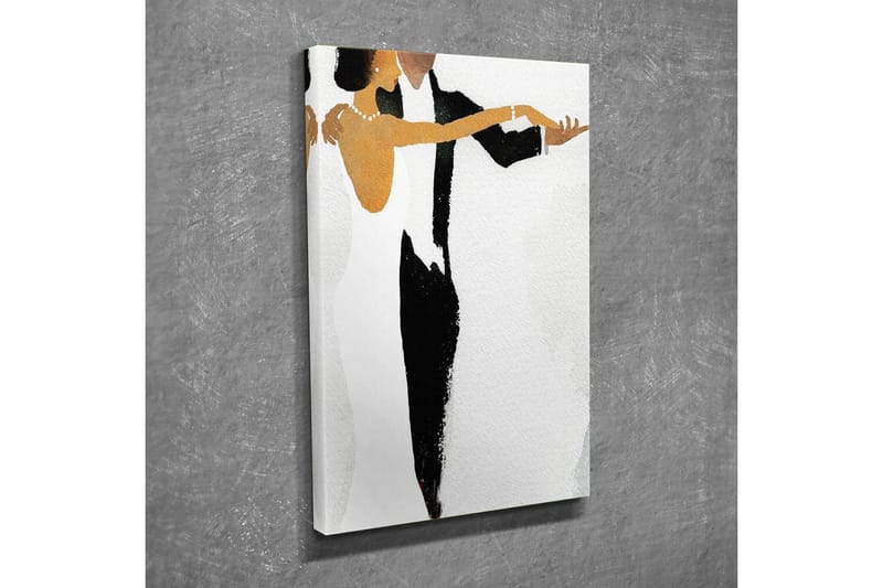 Canvas-taulu - Tanssiva pari elegantissa tyylissä - Musta / Valkoinen / Kultainen - Sisustustuotteet - Taulu & taide - Canvas-taulu