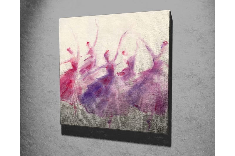 Canvas-taulu - Tanssivat siluetit pehmeissä pastelliväreissä - Violetti / Vaaleanpunainen / Valkoinen - Sisustustuotteet - Taulu & taide - Canvas-taulu