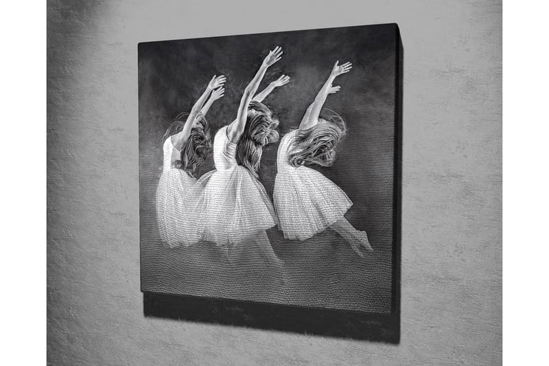 Canvas-taulu - Tanssivia naisia valkoisissa mekoissa - Valkoinen / Musta / Harmaa - Sisustustuotteet - Taulu & taide - Canvas-taulu