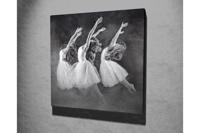 Canvas-taulu - Tanssivia naisia valkoisissa mekoissa - Valkoinen / Musta / Harmaa - Sisustustuotteet - Taulu & taide - Canvas-taulu