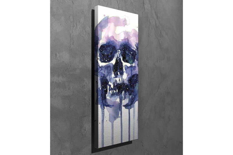 Canvas-taulu - Tumma ja salaperäinen kallo tähtimäisillä yksityiskohdilla - Violetti / Tummansininen / Valkoinen - Sisustustuotteet - Taulu & taide - Canvas-taulu
