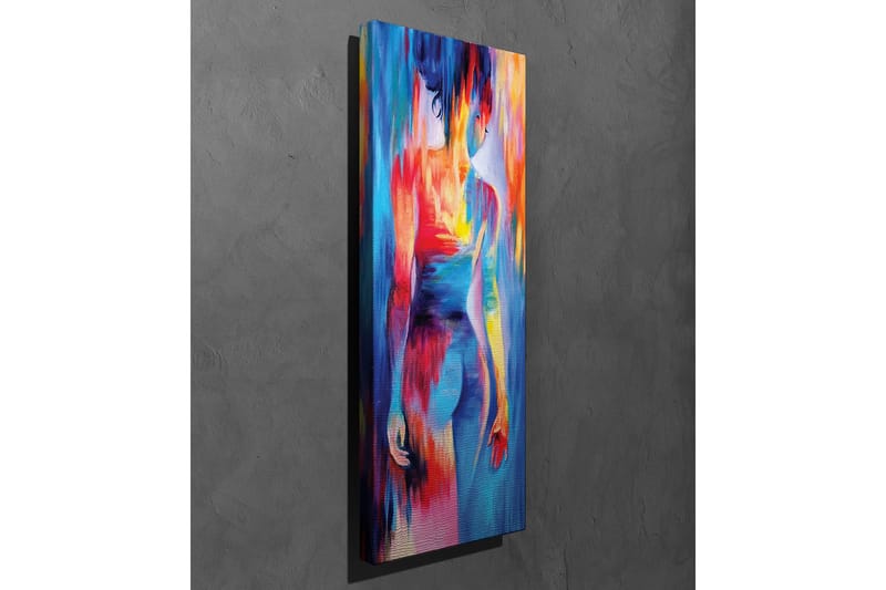 Canvas-taulu - Värikäs hahmo abstrakteilla muodoilla ja liikkeillä - Sininen / Punainen / Keltainen - Sisustustuotteet - Taulu & taide - Canvas-taulu