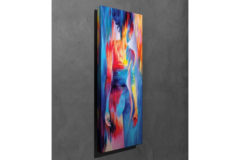 Canvas-taulu - Värikäs hahmo abstrakteilla muodoilla ja liikkeillä - Sininen / Punainen / Keltainen - Sisustustuotteet - Taulu & taide - Canvas-taulu