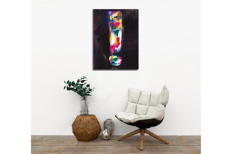 Canvas-taulu - Värikäs huutomerkkisommitelma - Tummansininen / Vaaleanpunainen / Vihreä - Sisustustuotteet - Taulu & taide - Canvas-taulu