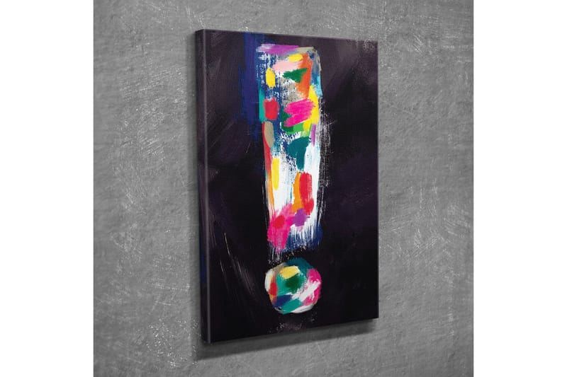 Canvas-taulu - Värikäs huutomerkkisommitelma - Tummansininen / Vaaleanpunainen / Vihreä - Sisustustuotteet - Taulu & taide - Canvas-taulu