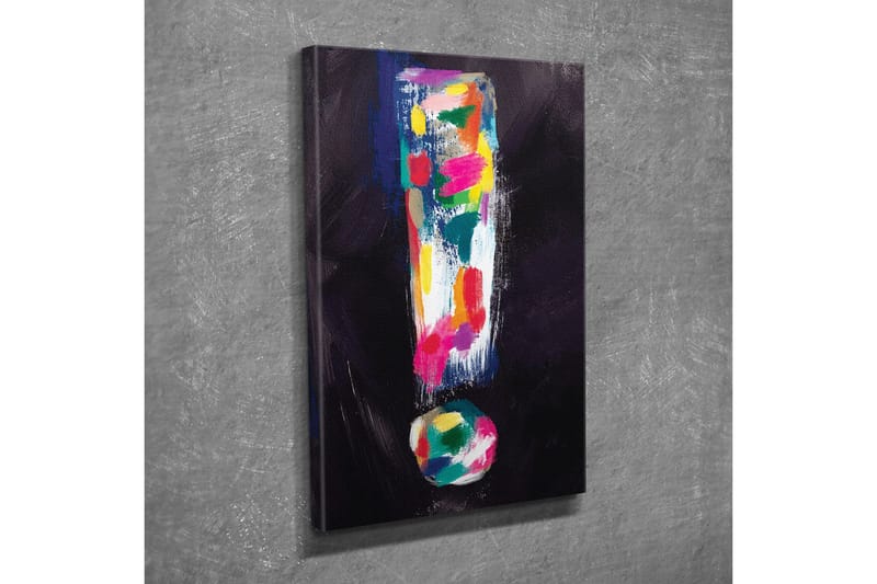 Canvas-taulu - Värikäs huutomerkkisommitelma - Tummansininen / Vaaleanpunainen / Vihreä - Sisustustuotteet - Taulu & taide - Canvas-taulu