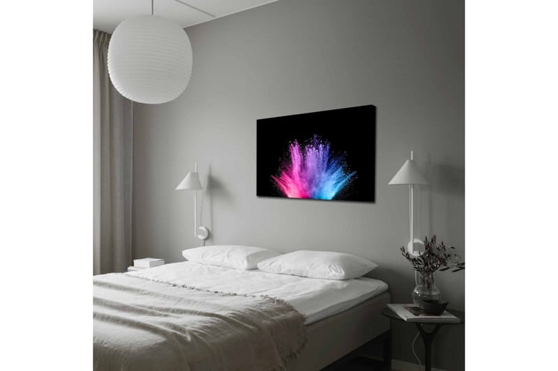 Canvas-taulu - Värikäs jauhemaalin räjähdys - Vaaleanpunainen / Sininen / Violetti - Sisustustuotteet - Taulu & taide - Canvas-taulu