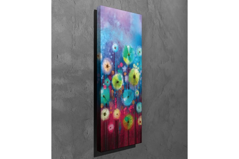 Canvas-taulu - Värikäs kukkaniitty abstrakteilla kukilla - Sininen / Vihreä / Punainen - Sisustustuotteet - Taulu & taide - Canvas-taulu