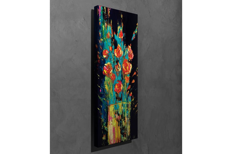 Canvas-taulu - Värikäs ruusukimppu maljakossa - Punainen / Vihreä / Keltainen - Sisustustuotteet - Taulu & taide - Canvas-taulu