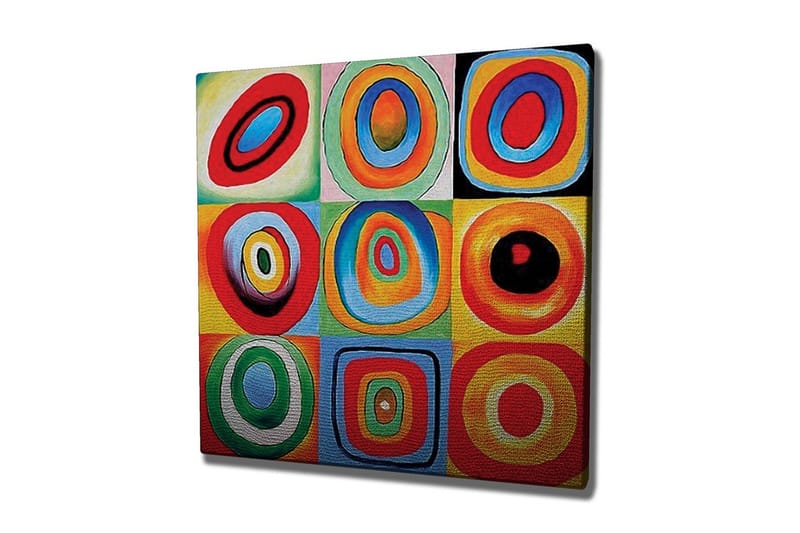 Canvas-taulu - Värikäs sommitelma eri kokoisista ja värisistä ympyröistä, Punainen / Sininen / Vihreä