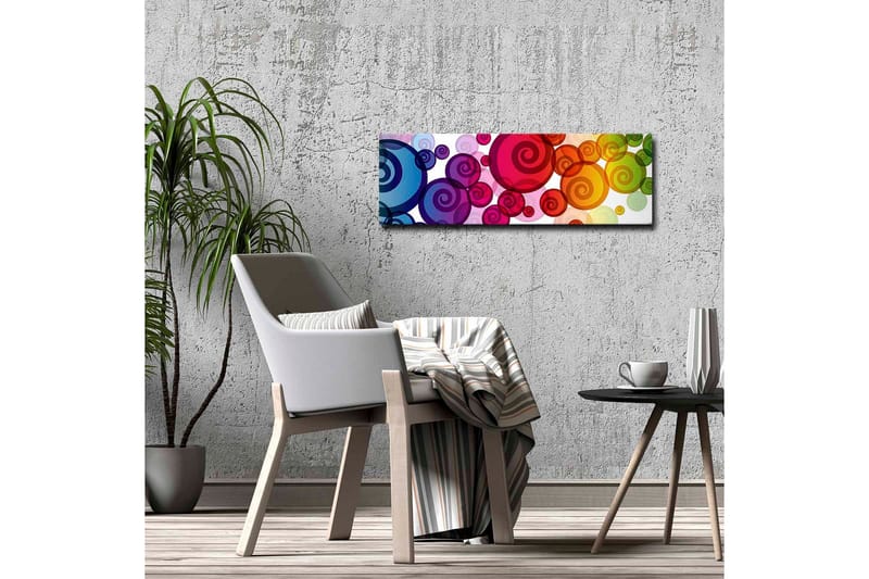 Canvas-taulu - Värikkäitä spiraaleja eri kokoisina - Punainen / Vihreä / Sininen - Sisustustuotteet - Taulu & taide - Canvas-taulu