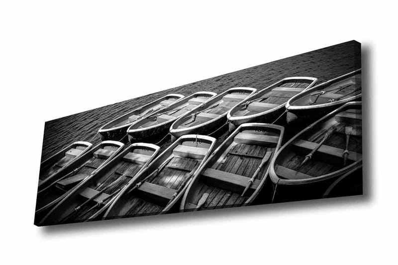 Canvas-taulu - Venekokoelma mustavalkoinen, Musta / Harmaa / Valkoinen