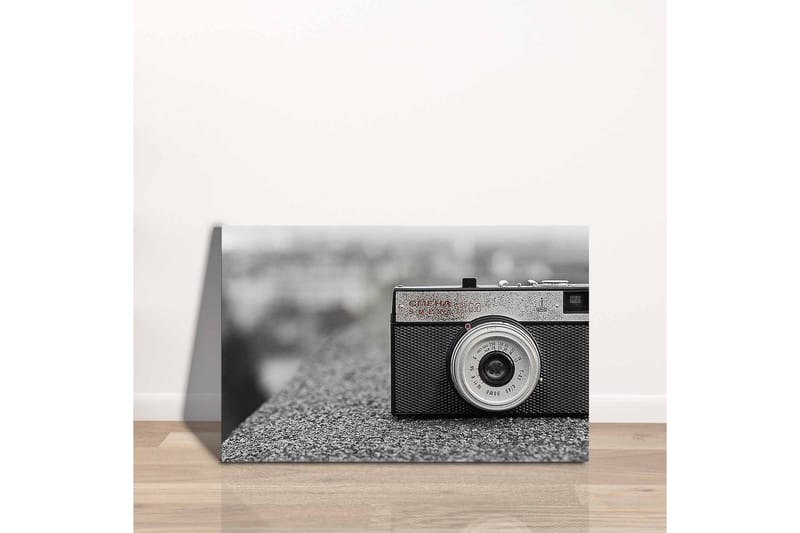 Canvas-taulu - Vintage-kamera harmaalla pinnalla - Musta / Harmaa / Hopea - Sisustustuotteet - Taulu & taide - Canvas-taulu