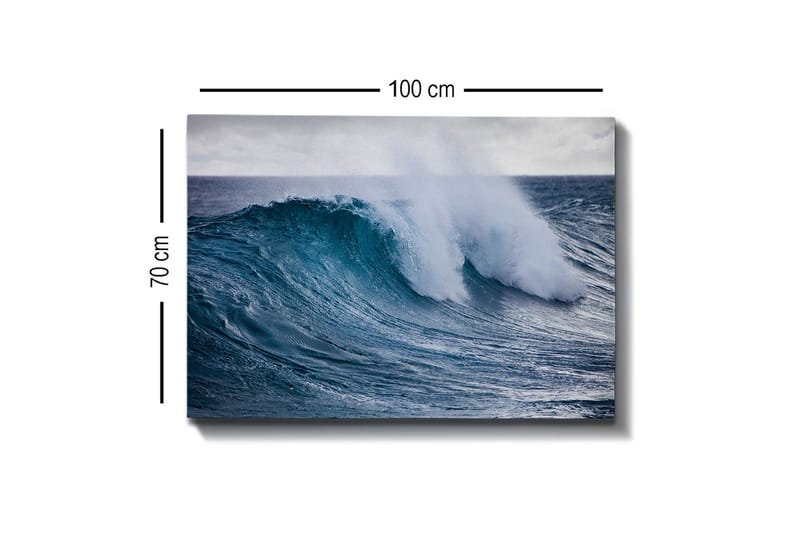 Canvas-taulu - Voimakas aalto murtuu pintaa vasten - Turkoosi / Tummansininen / Valkoinen - Sisustustuotteet - Taulu & taide - Canvas-taulu
