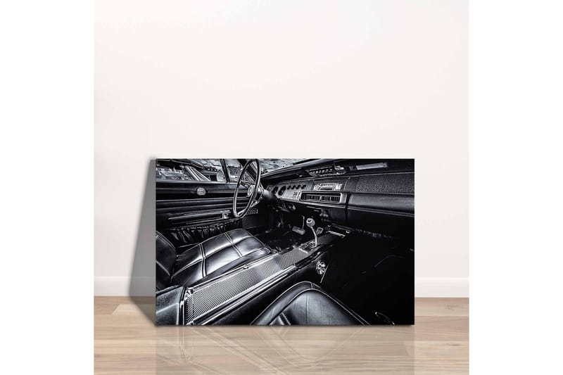Canvas-taulu - Yksityiskohtainen klassikkoauton sisustus - Musta / Harmaa - Sisustustuotteet - Taulu & taide - Canvas-taulu