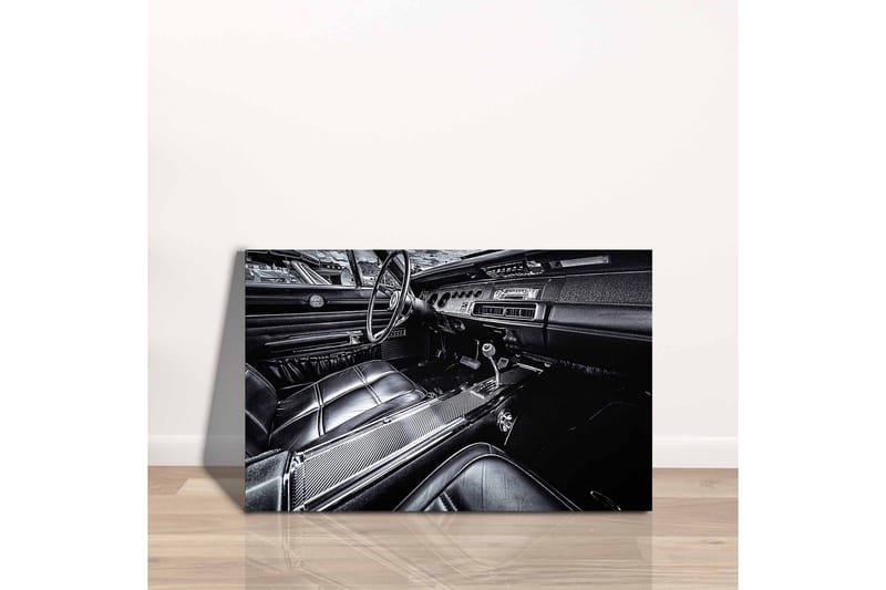 Canvas-taulu - Yksityiskohtainen klassikkoauton sisustus - Musta / Harmaa - Sisustustuotteet - Taulu & taide - Canvas-taulu