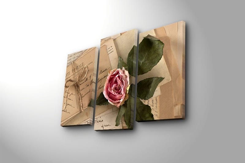 Canvastaulu 3-pak Monivärinen - 20x39 cm - Sisustustuotteet - Taulu & taide - Canvas-taulu
