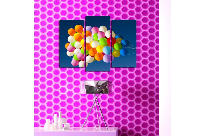 Canvastaulu 3-pak Monivärinen - 20x39 cm - Sisustustuotteet - Taulu & taide - Canvas-taulu