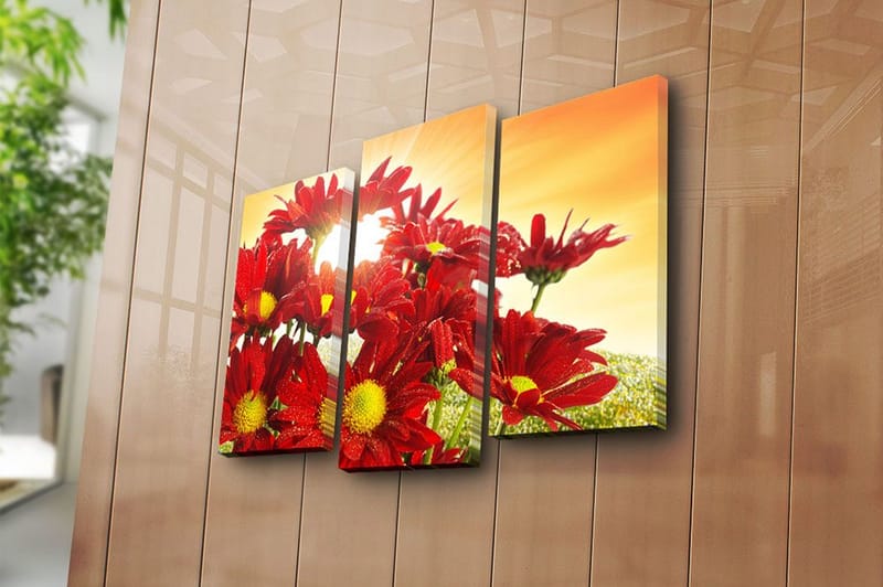Canvastaulu 3-pak Monivärinen - 20x39 cm - Sisustustuotteet - Taulu & taide - Canvas-taulu
