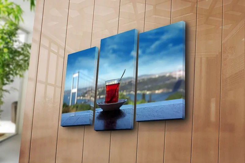 Canvastaulu 3-pak Monivärinen - 20x39 cm - Sisustustuotteet - Taulu & taide - Canvas-taulu