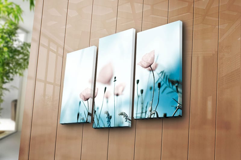Canvastaulu 3-pak Monivärinen - 20x39 cm - Sisustustuotteet - Taulu & taide - Canvas-taulu