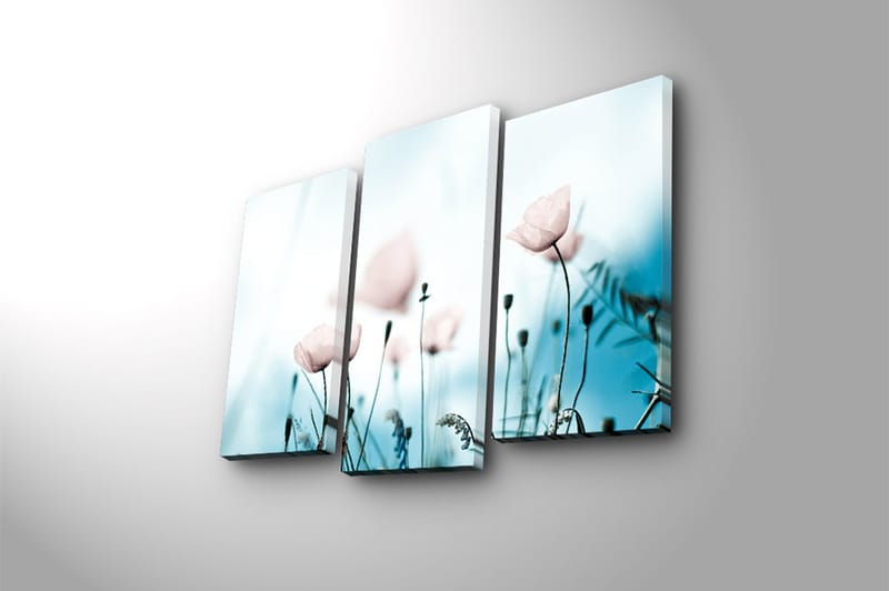 Canvastaulu 3-pak Monivärinen - 20x39 cm - Sisustustuotteet - Taulu & taide - Canvas-taulu